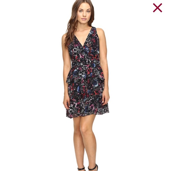 Adelyn Rae Dresses & Skirts - Adelyn Rae printed ruffle fit and flare dress